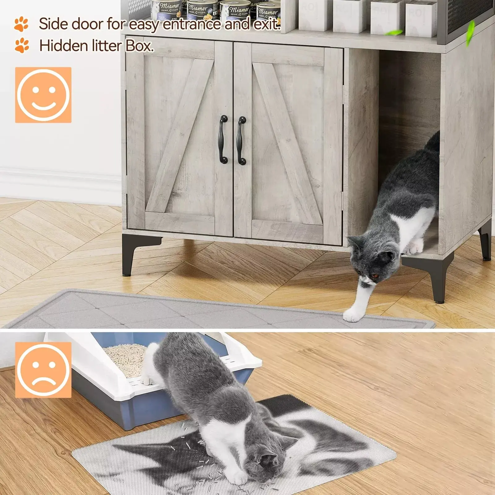 Hardin Cat Litter Box Enclosure Furniture - Image 4