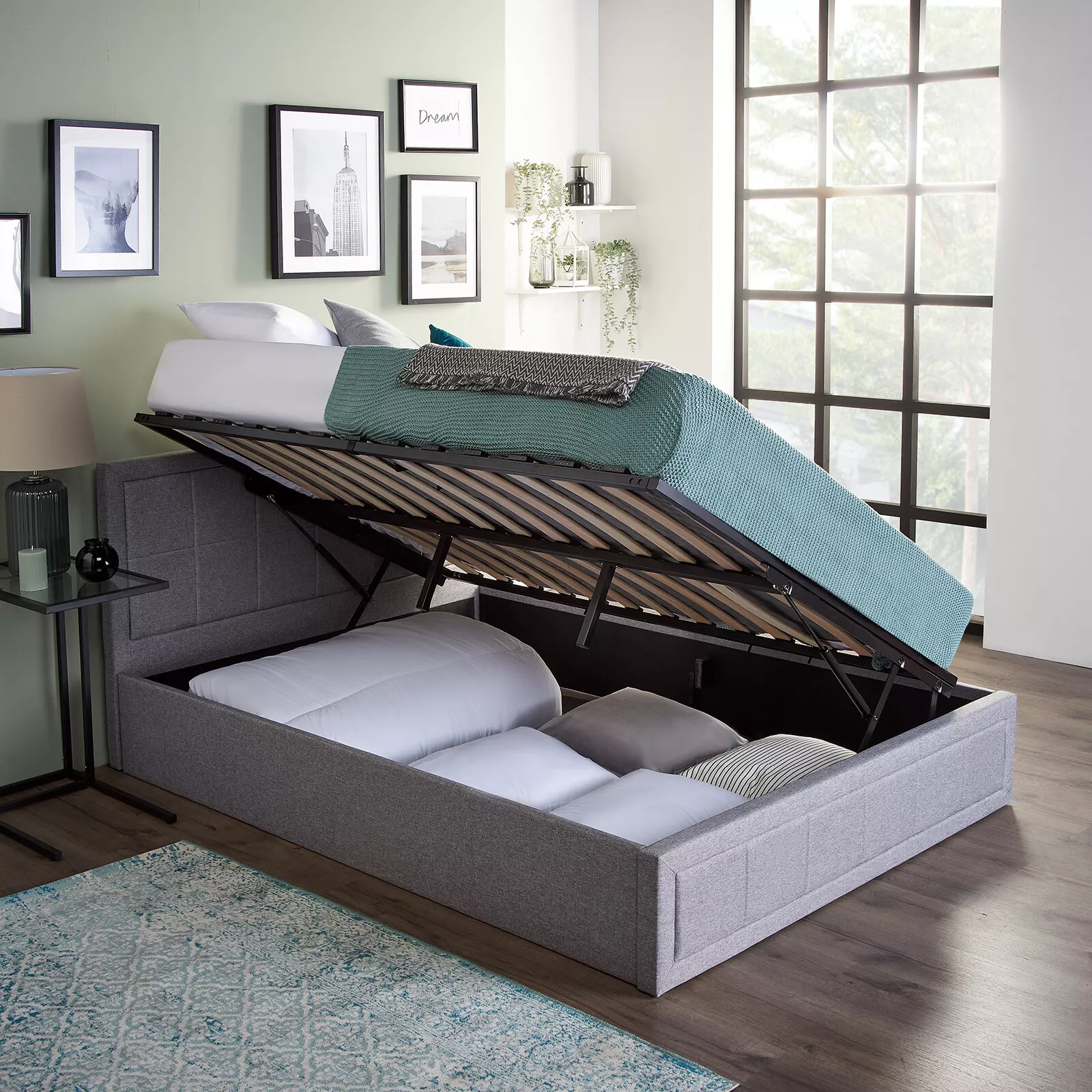 Haris Small Double Ottoman Bed Frame