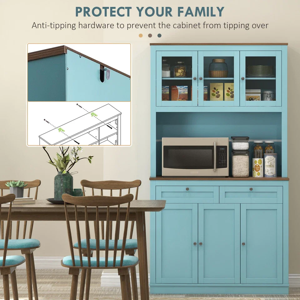 Hartman Kitchen Pantry Cabinet WIth Hutch - Image 5
