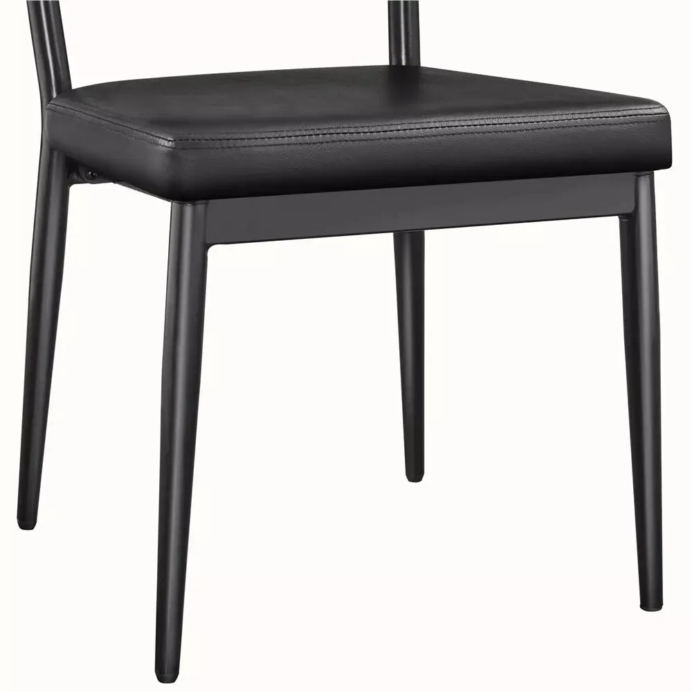 Black Mid Century Rattan Dining Chair (Set of 2) - Image 5