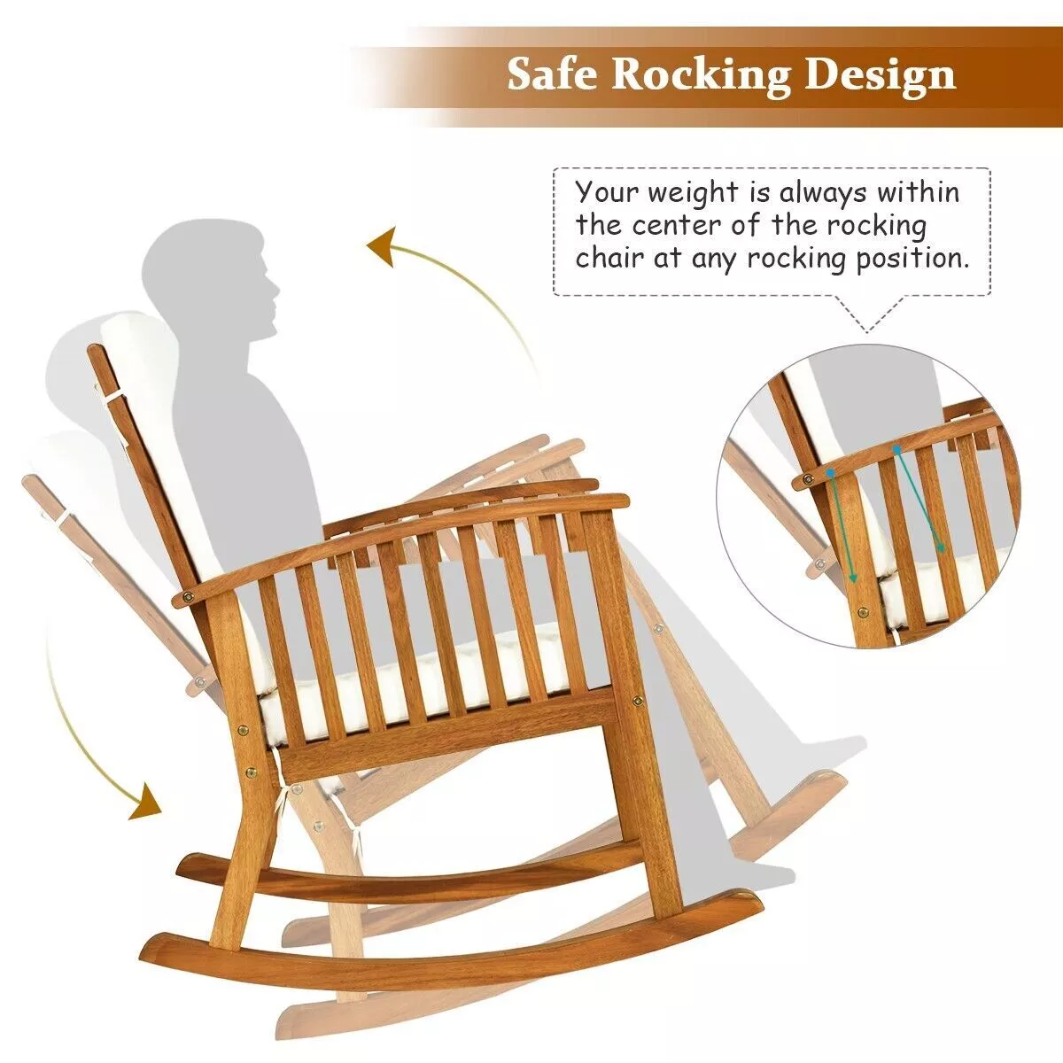 Hayden Garden Rocking Chair - Image 4