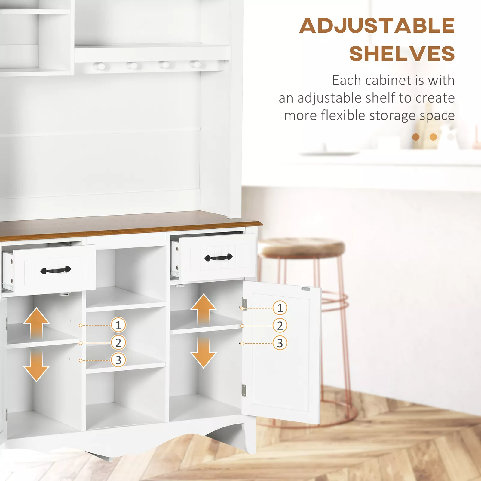 Heath Hutch Sideboard Buffet Cabinet - Image 5