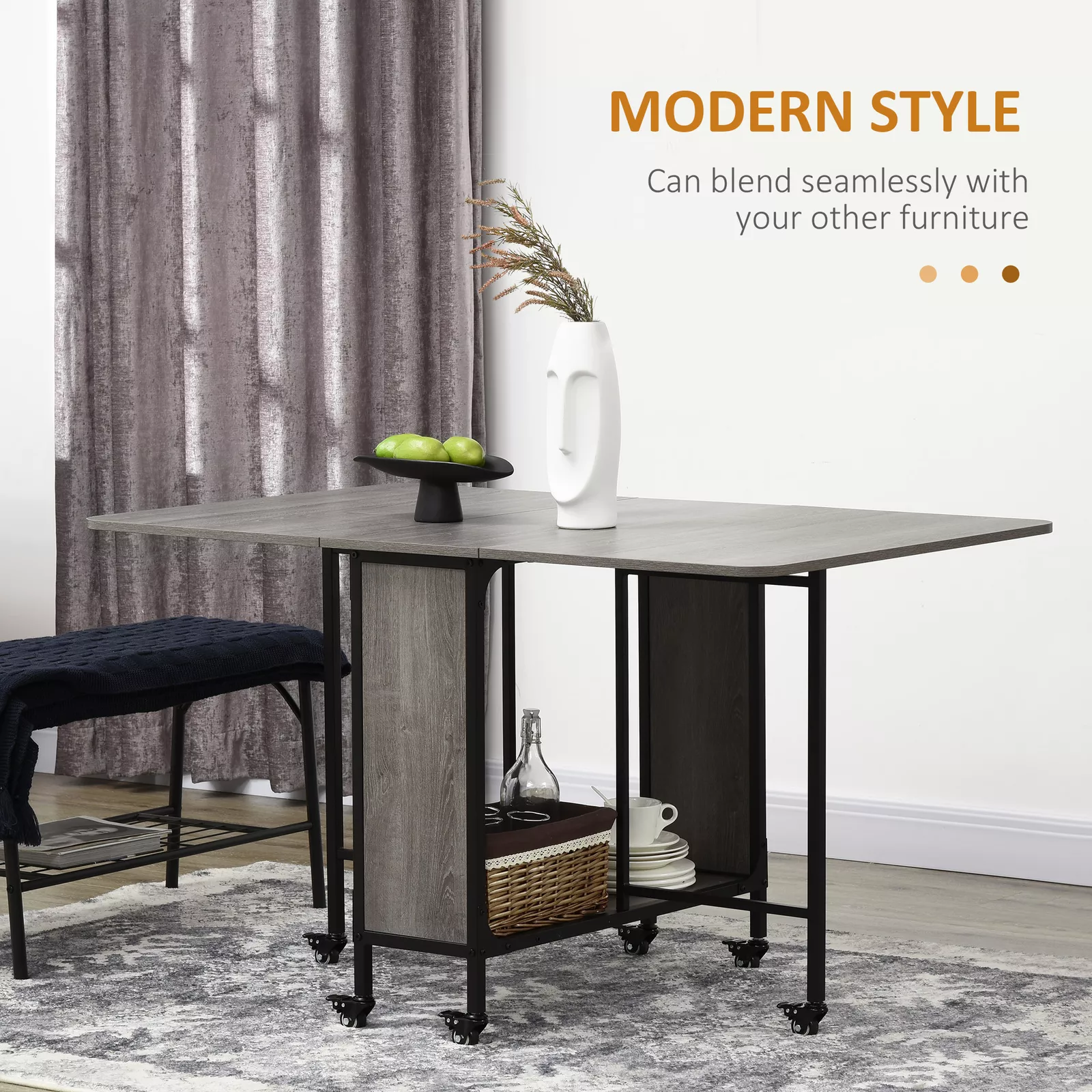 Hiba Drop Leaf Dining Table - Image 3