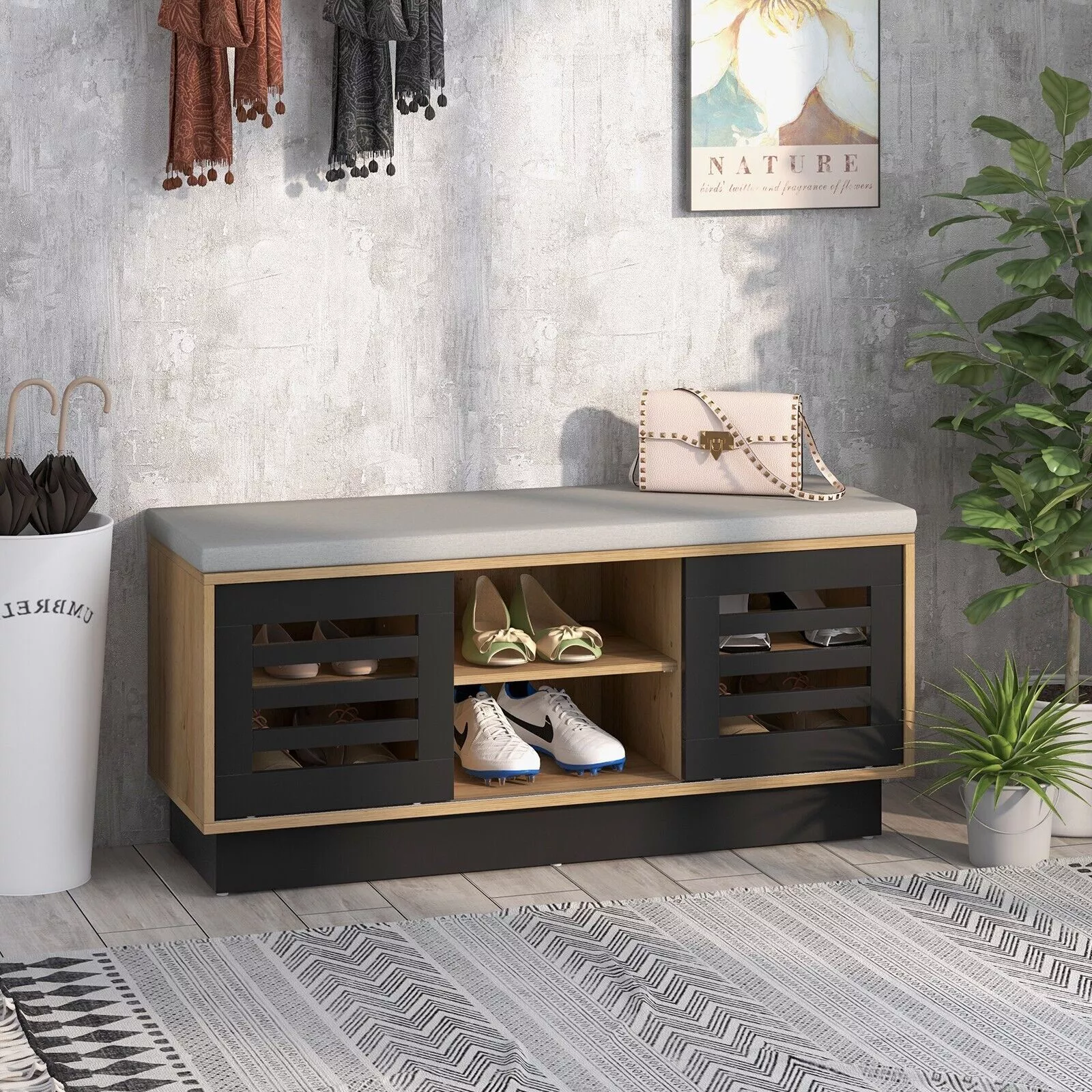 Holman Hallway Shoe Storage Bench - Image 7