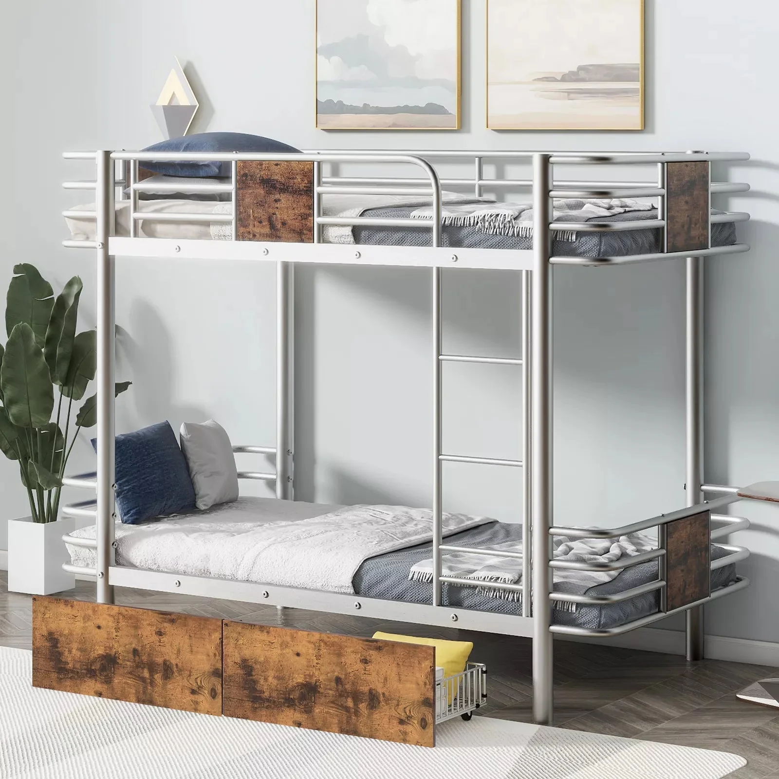 Hood Twin Over Twin Adults Bunk Bed - Image 6