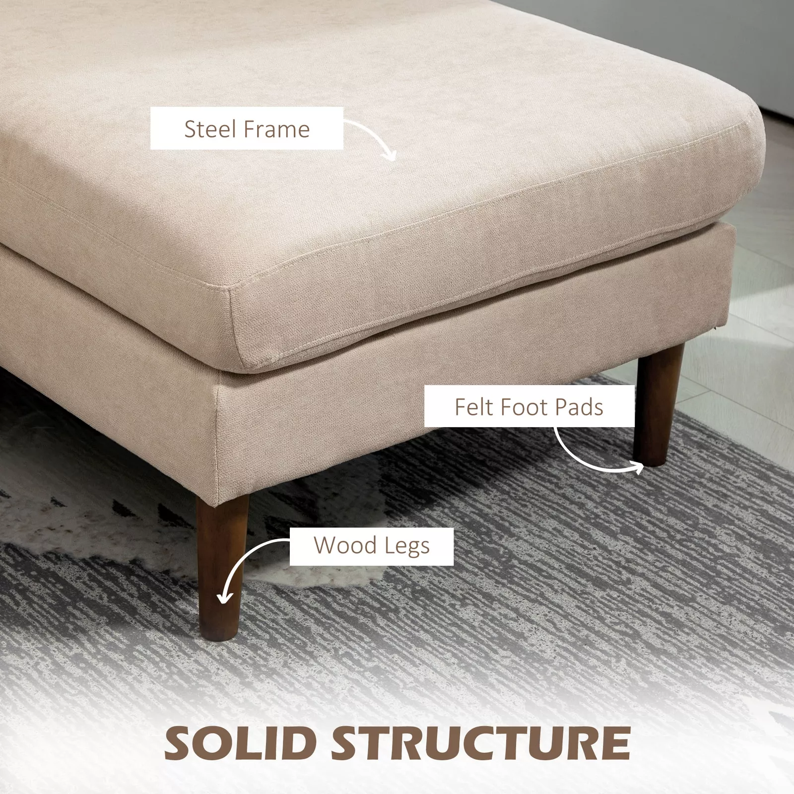 Huda U Shape Sectional Modular Sofa - Image 5