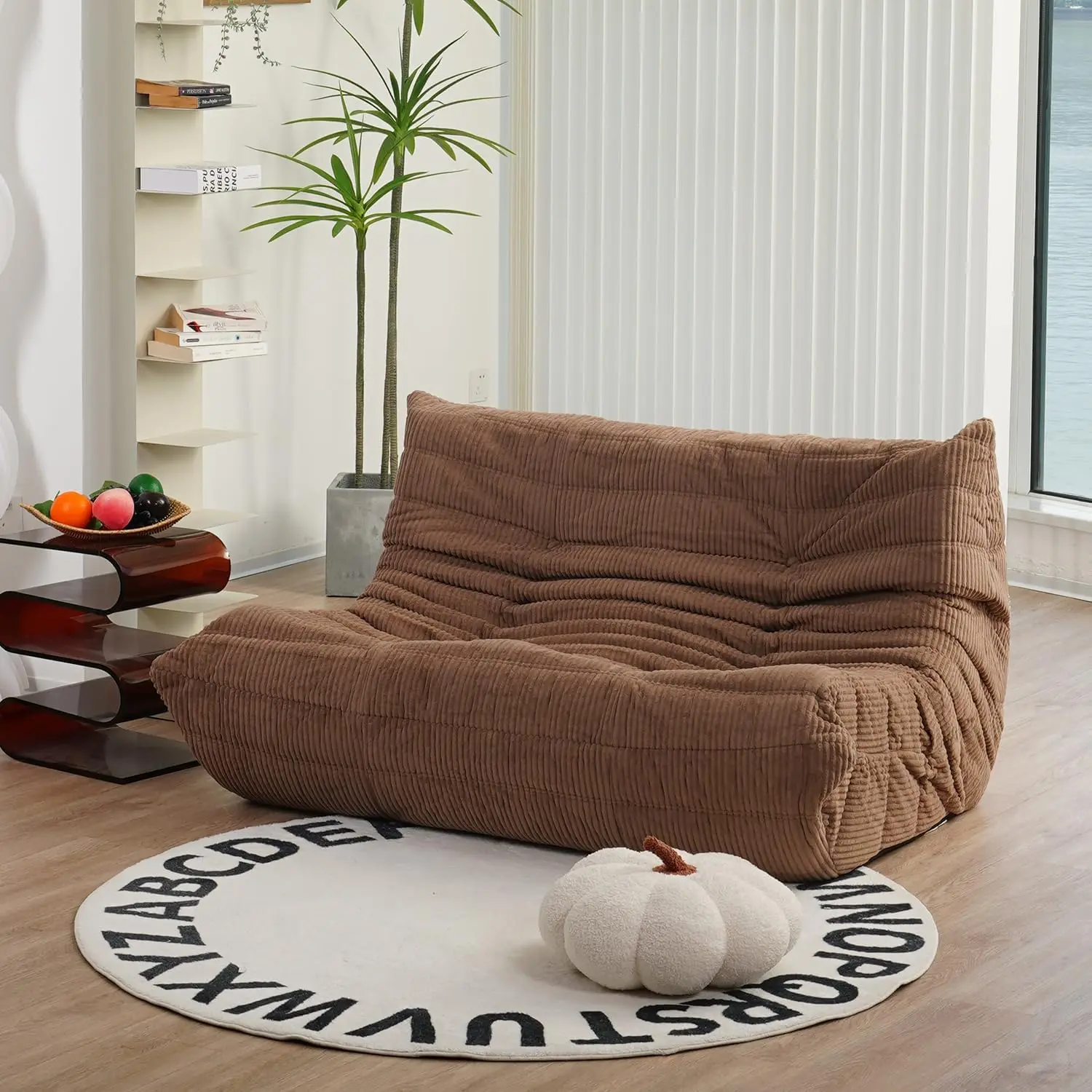 Hull Bean Bag Loveseat Sofa Couch - Image 8