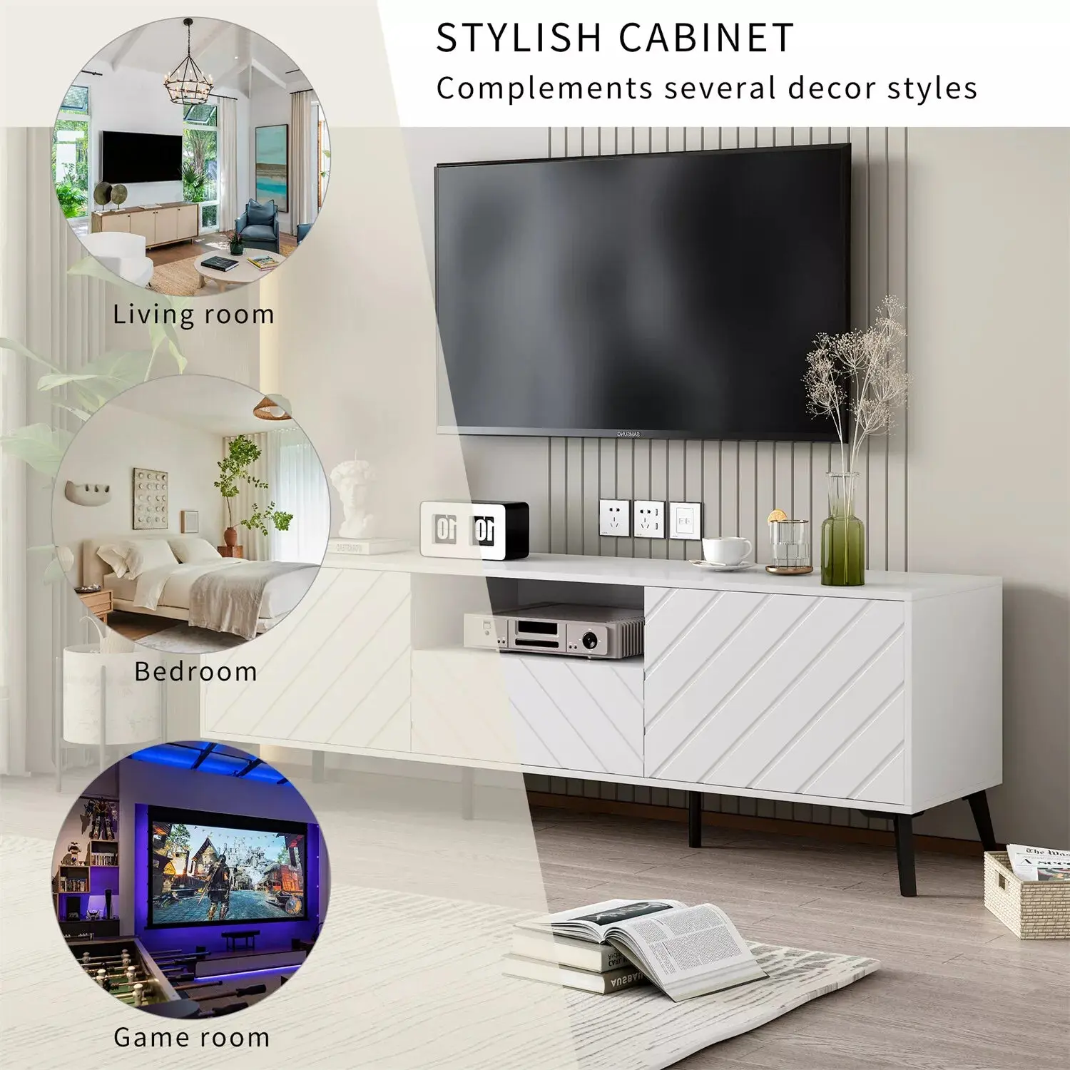Huw Modern TV Media Cabinet Console - Image 10
