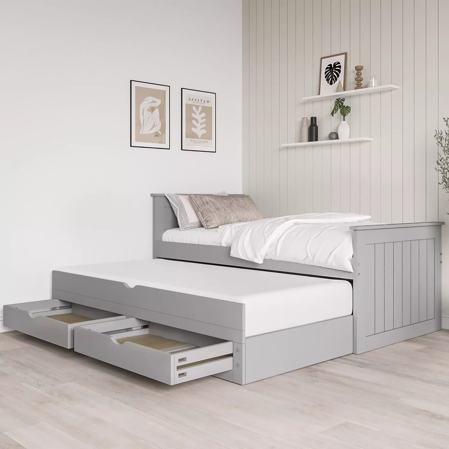 Ian Single Trundle Bed With Pull Out - Image 2