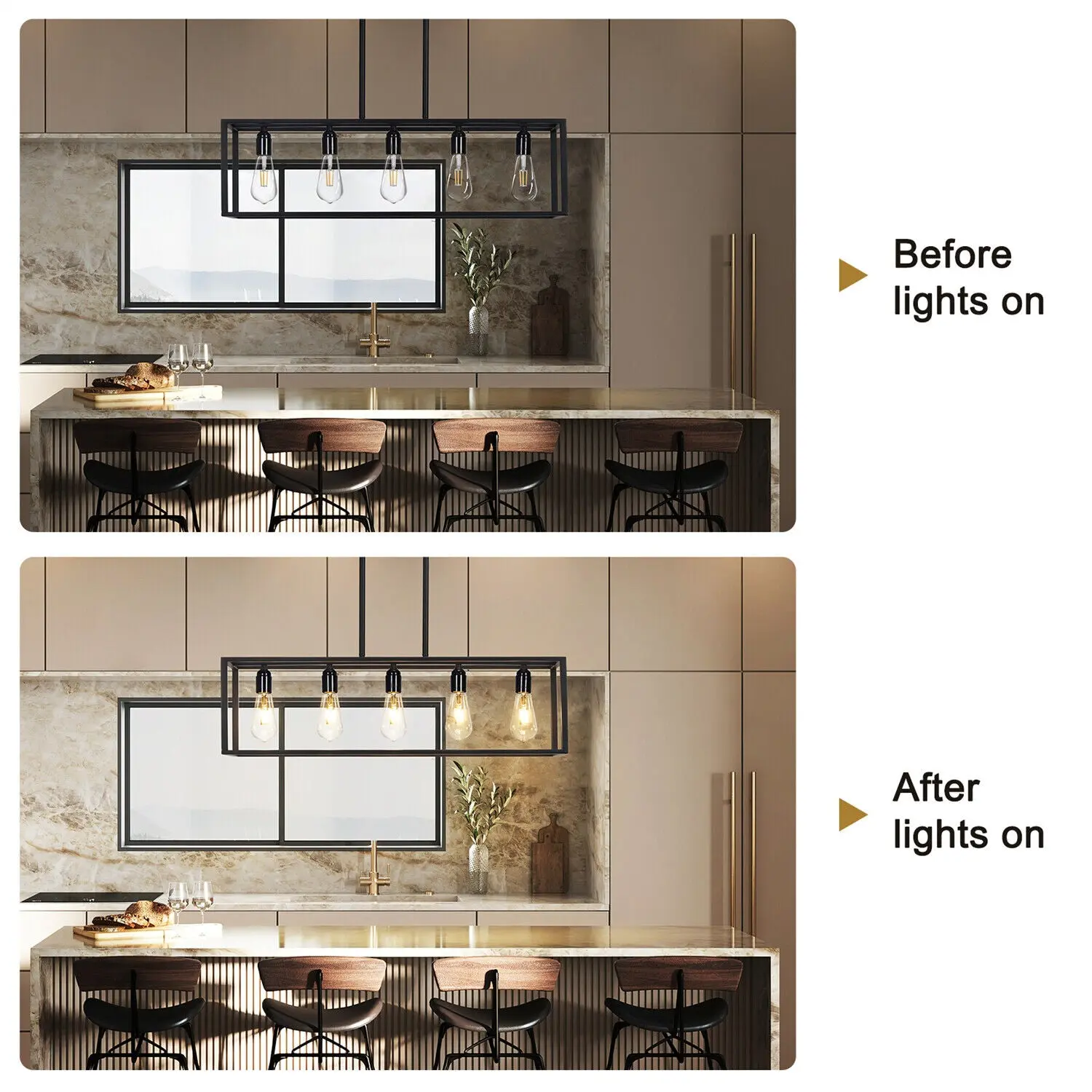 Industrial Farmhouse Dining Room Chandelier - Image 2