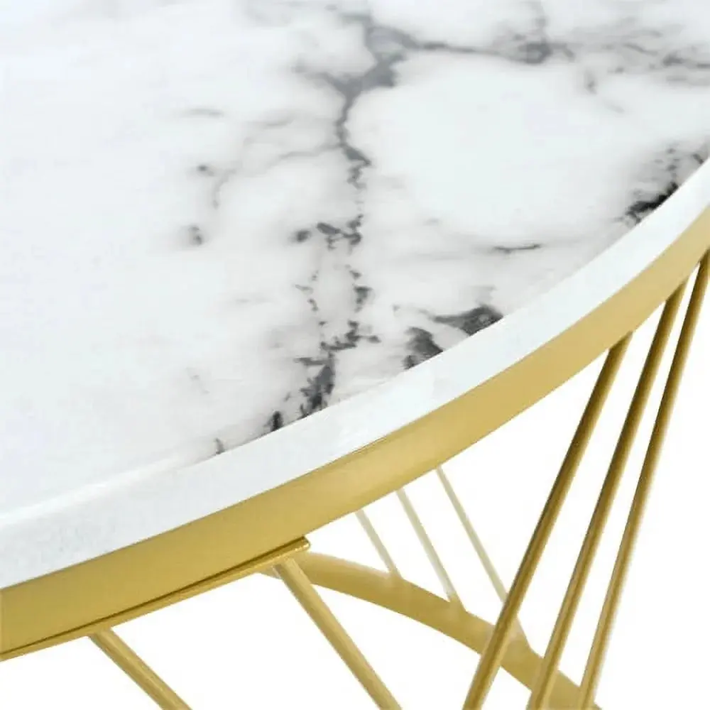 Irwin Round Marble Coffee Table - Image 7