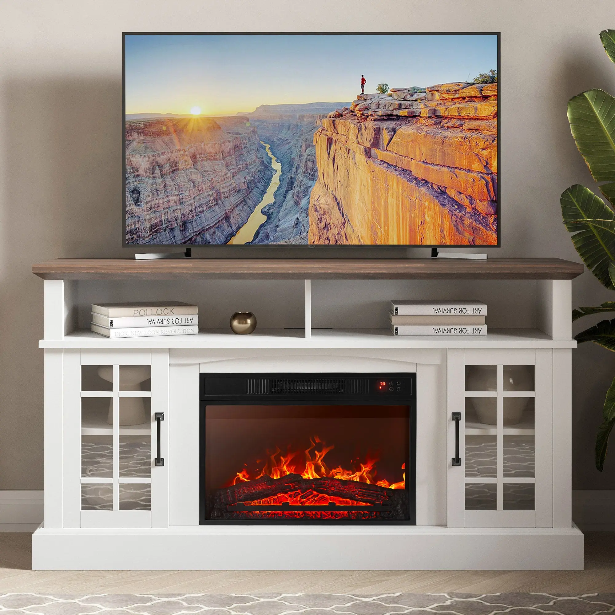 Isaac Farmhouse Fireplace TV Stand (Up to 65") - Image 8