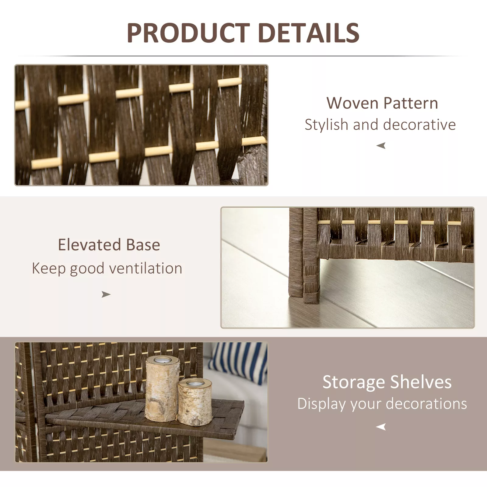 Jaden Wooden Room Partition Divider Screen - Image 5