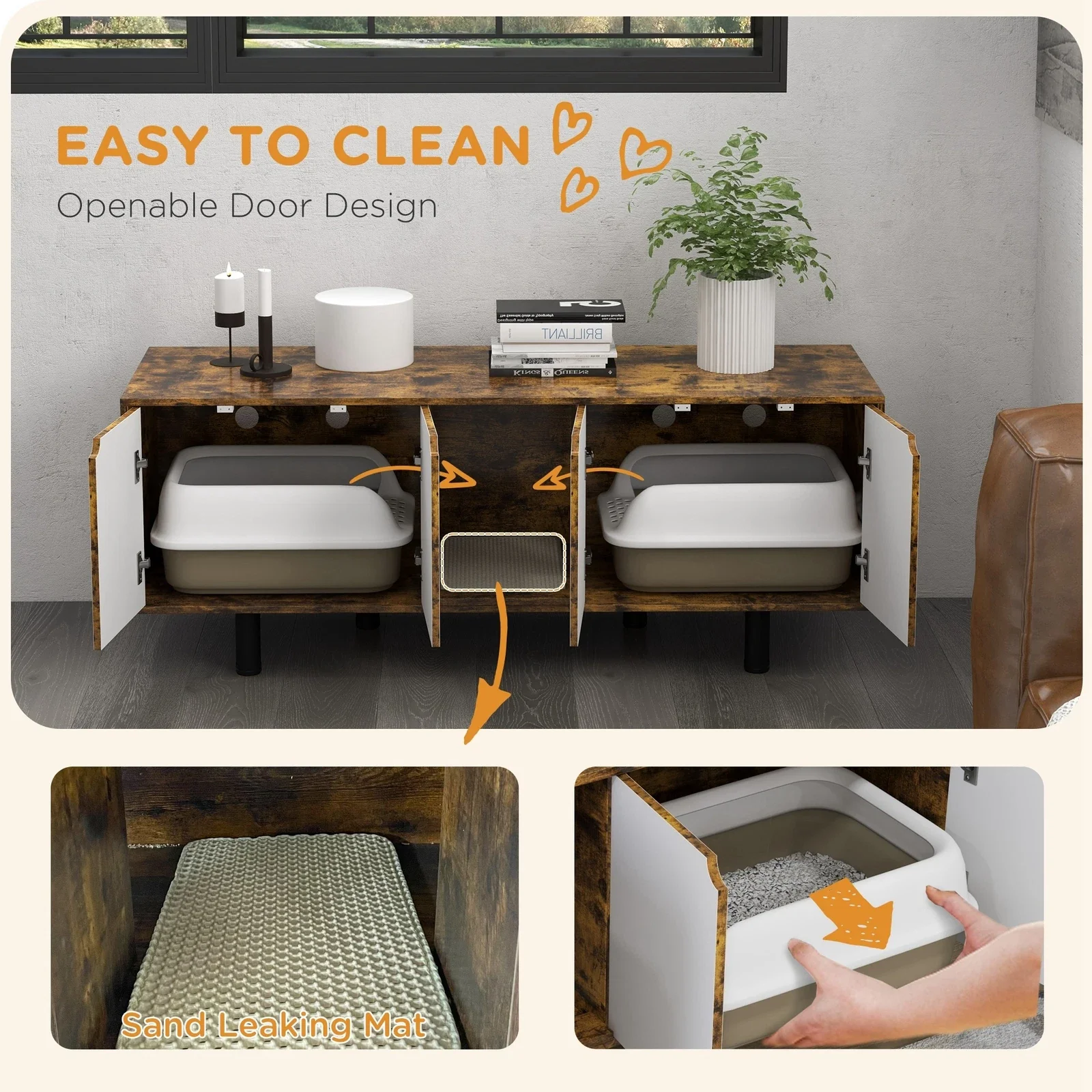 Jayden Cat Litter Box Enclosure - Image 3