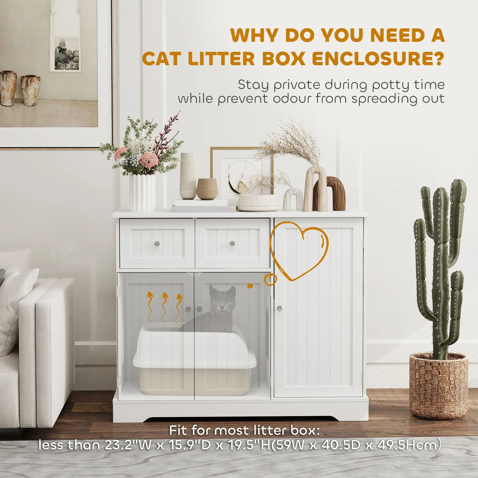 Jenna Cat Litter Box Enclosure - Image 4