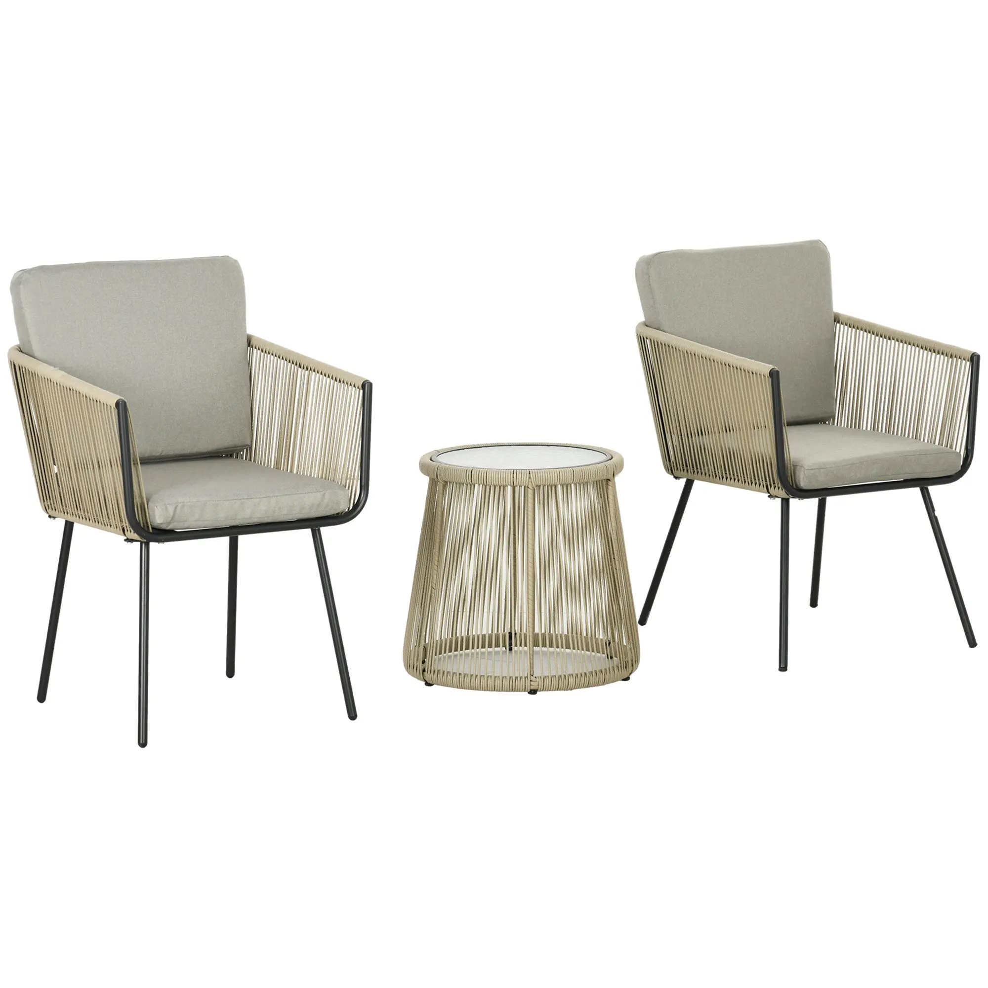 Jenson 3 Piece Bistro Patio Furniture Set - Image 2