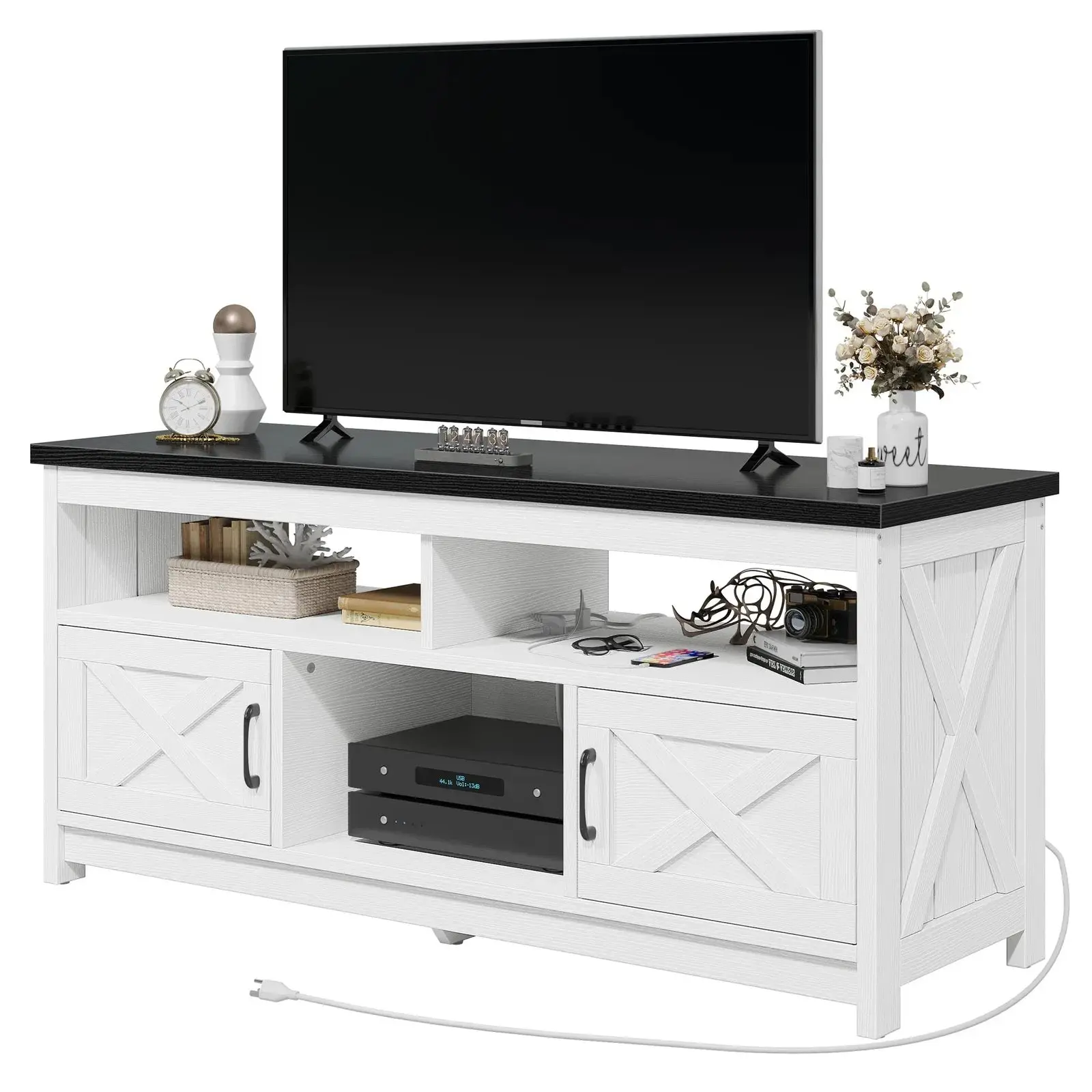 Joan Farmhouse TV Media Cabinet Console - Image 3