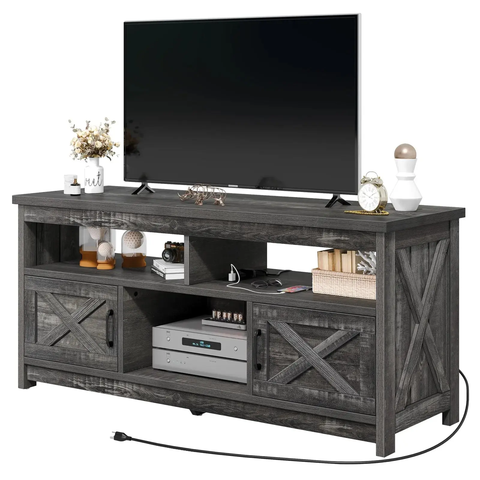 Joan Farmhouse TV Media Cabinet Console - Image 9