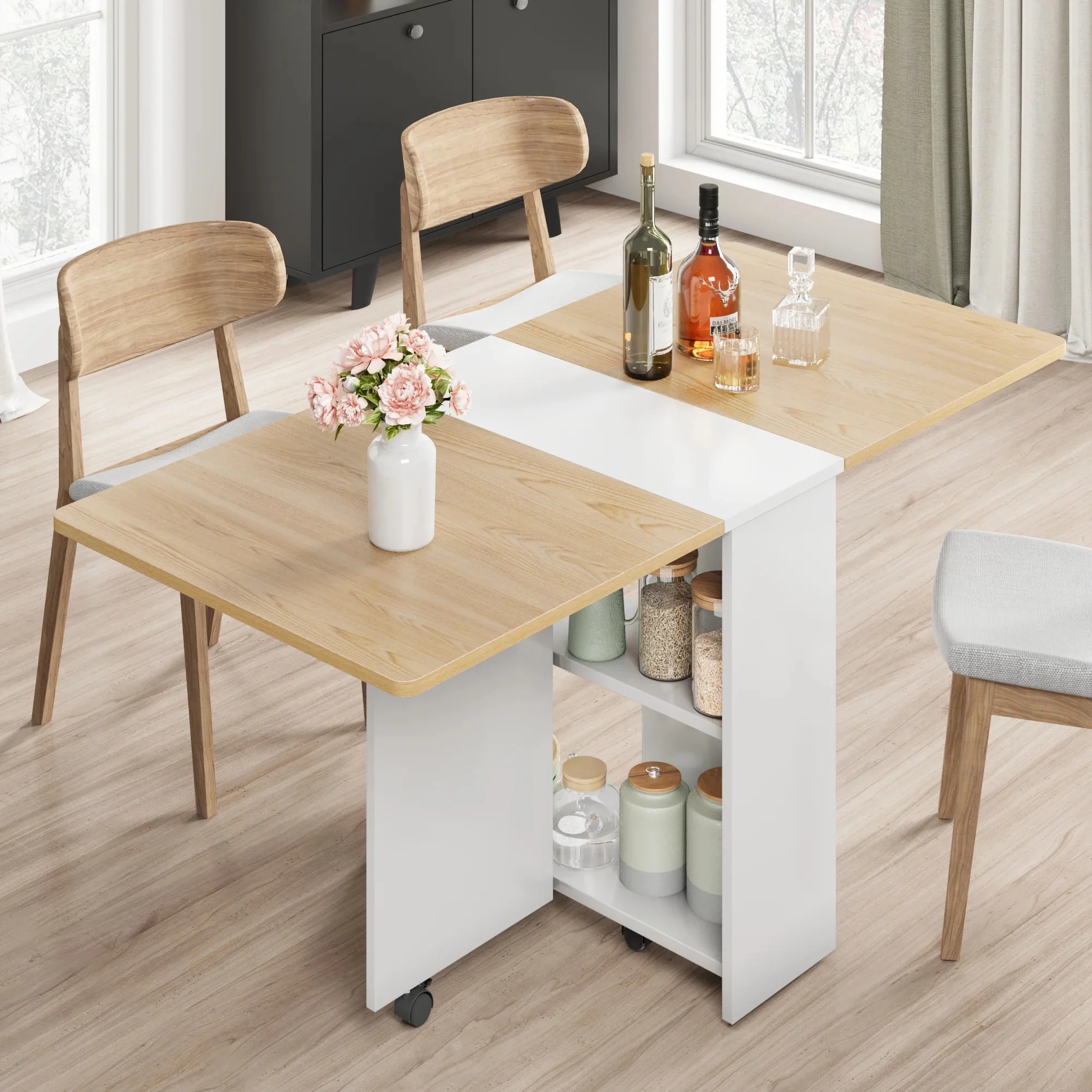 Jose Space Saving Drop Leaf Dining Table - Image 2