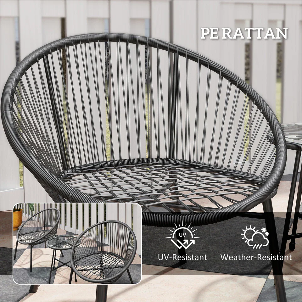 Josef 3 Piece Bistro Patio Furniture Set - Image 4