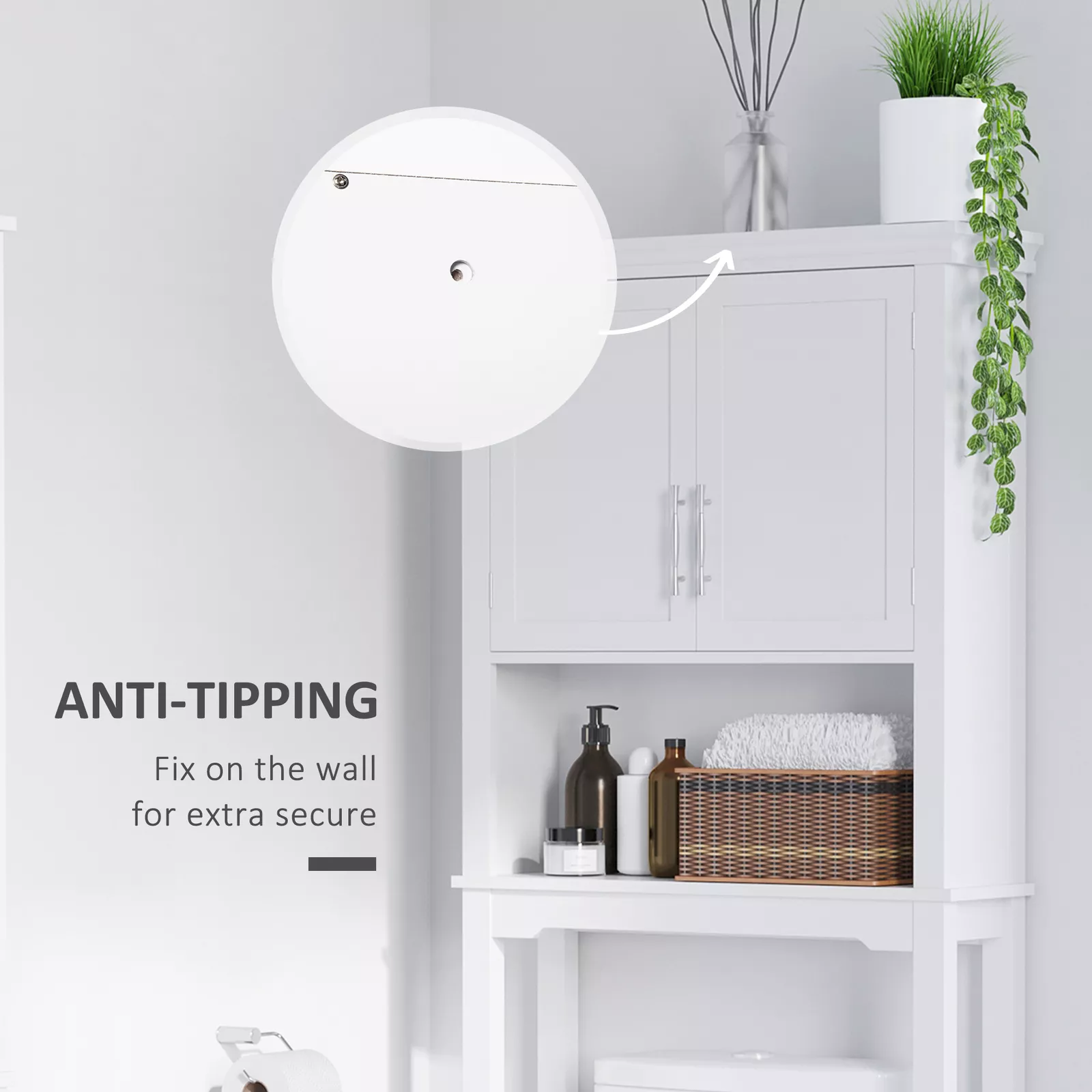 Keeley Over Commode Storage Cabinet - Image 4