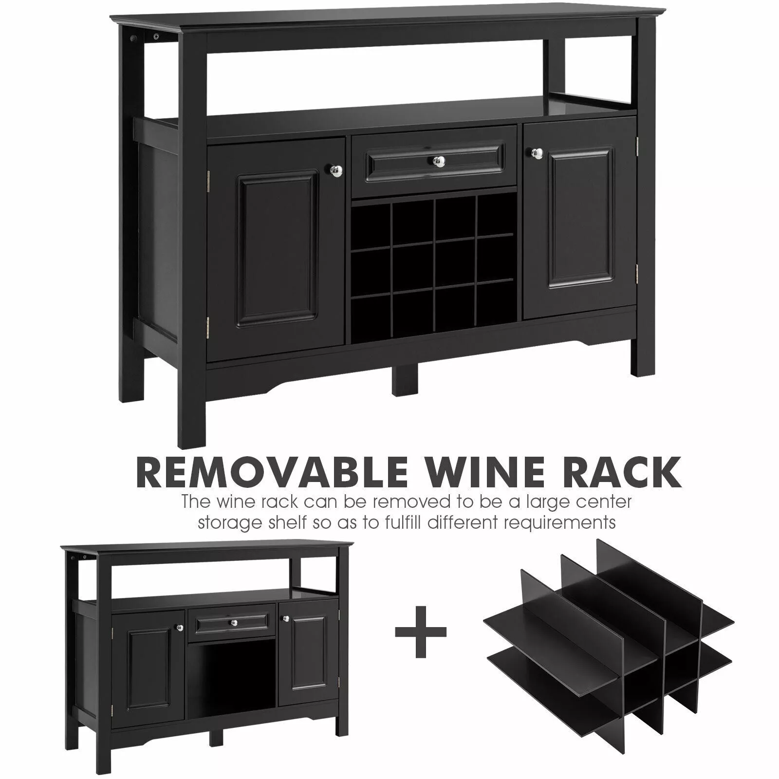Keller Sideboard Buffet Cabinet With Wine Rack - Image 3