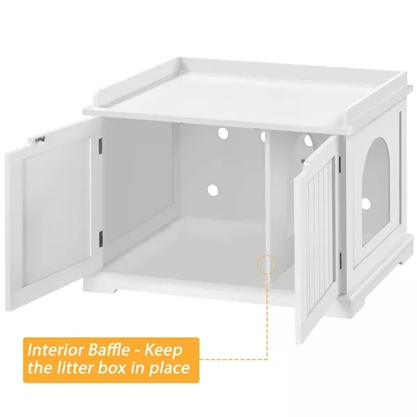 Khalil Cat Litter Box Enclosure Cabinet - Image 6
