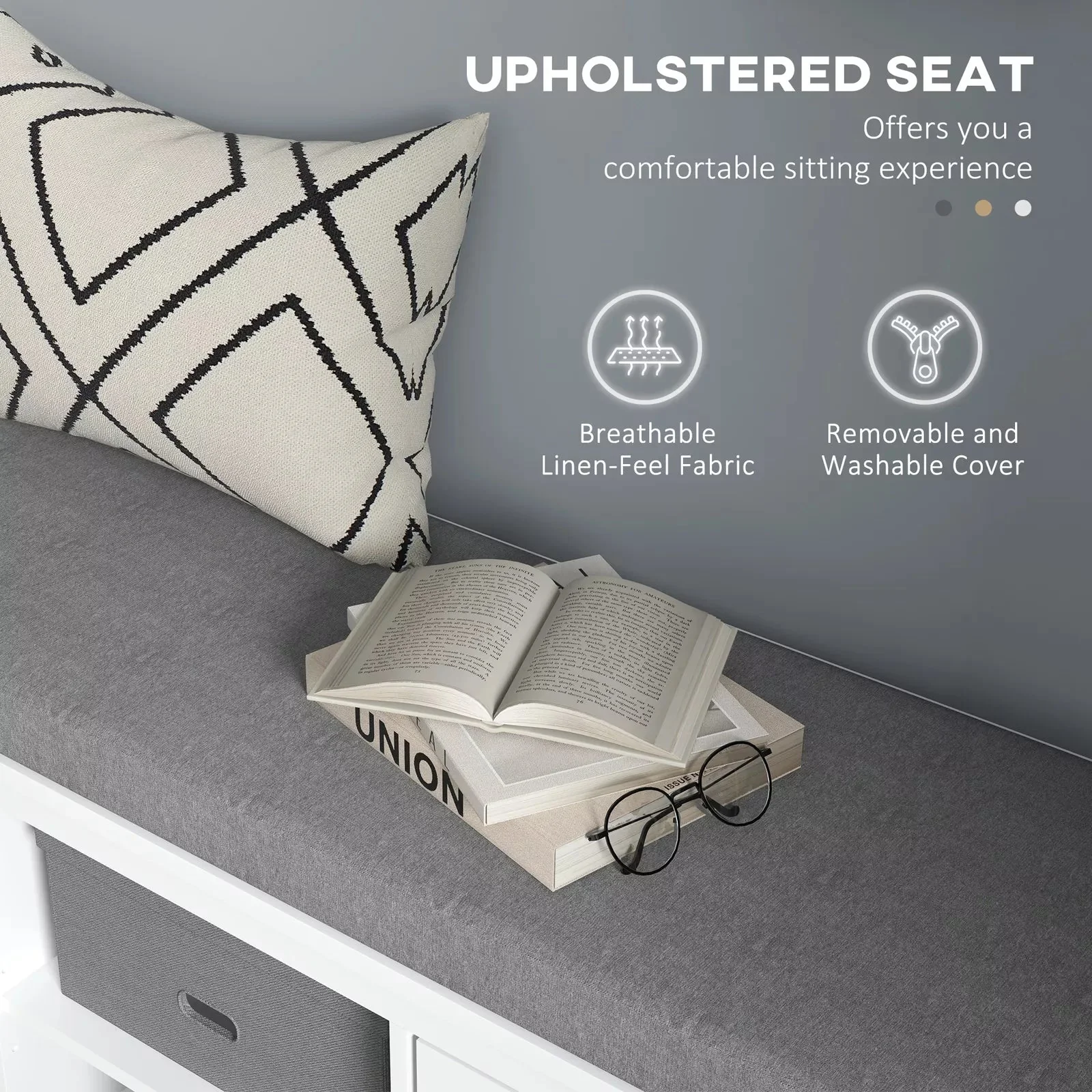 Kiera Entryway Shoe Storage Bench - Image 6
