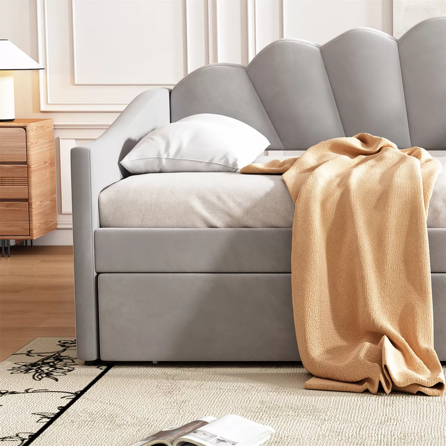 Laila Single Trundle Bed With Pull Out - Image 5
