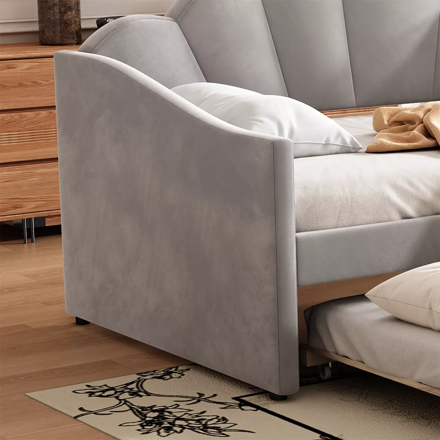 Laila Single Trundle Bed With Pull Out - Image 6