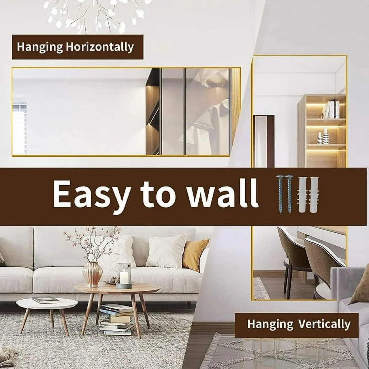 Large Rectangle Full Length Standing Mirror - Image 4