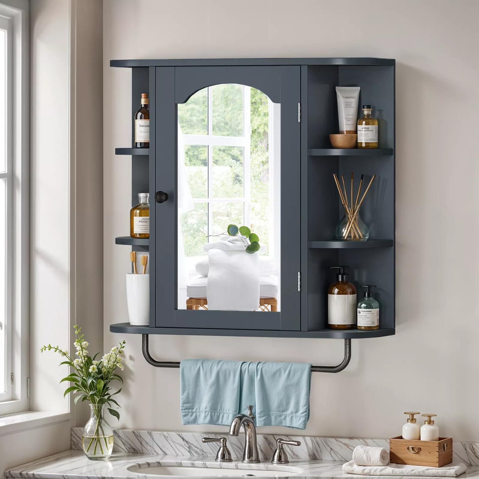 Lena Wall Mounted Bathroom Cabinet - Image 9