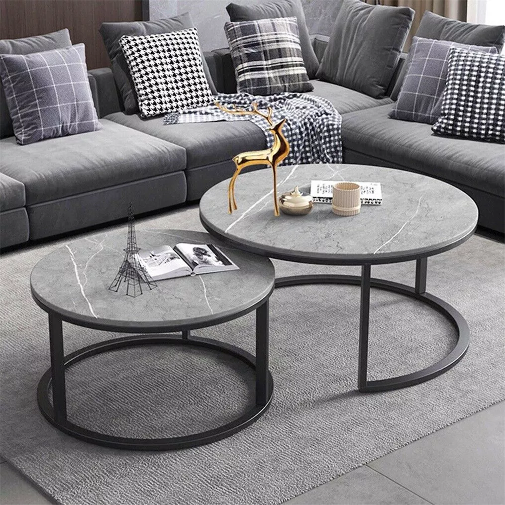 Lewis Marble Round Nesting Coffee Table