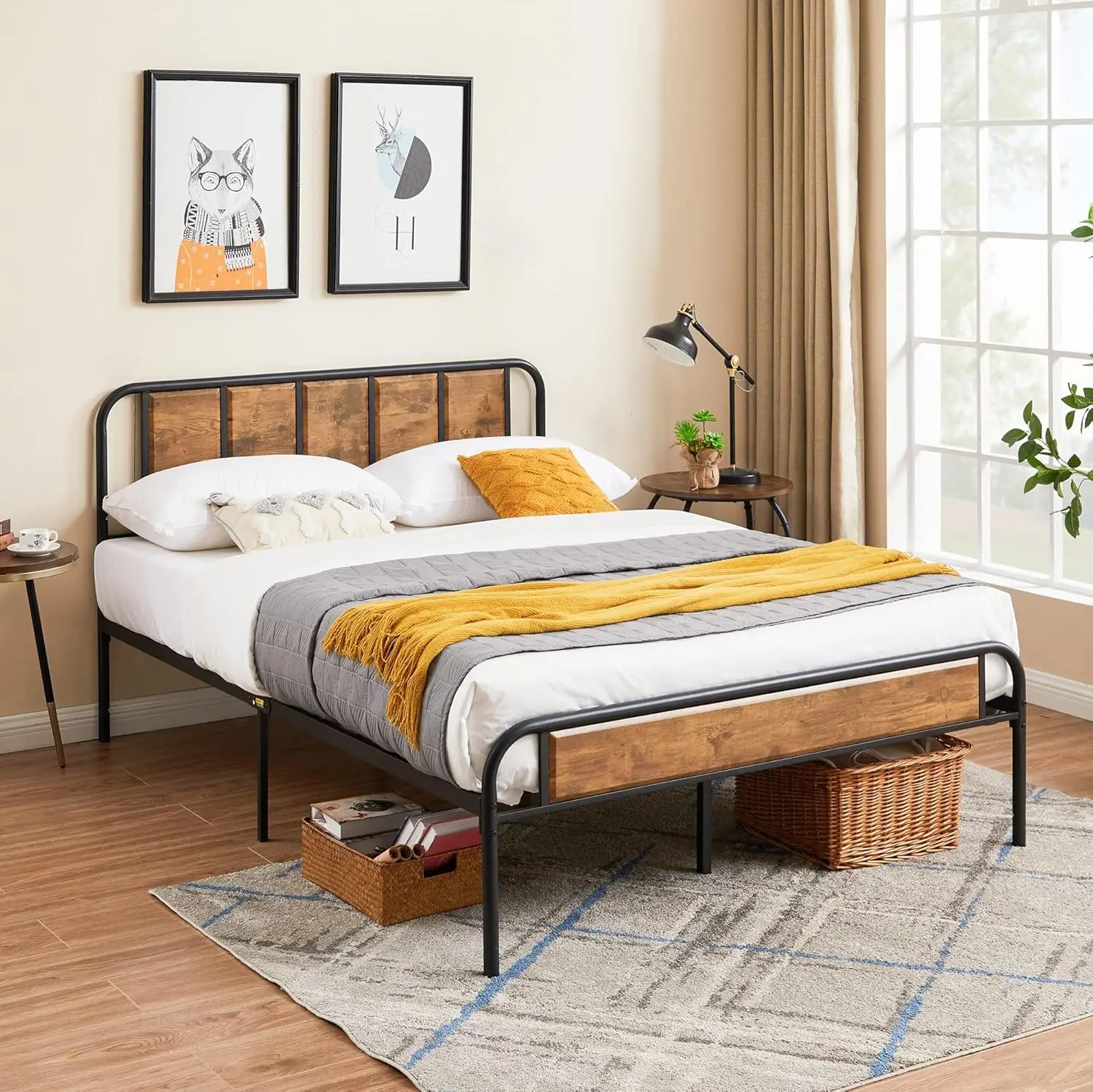 Linda Metal Platform Bed
