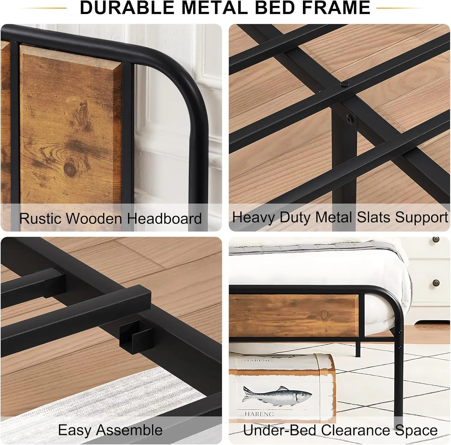 Linda Metal Platform Bed - Image 3