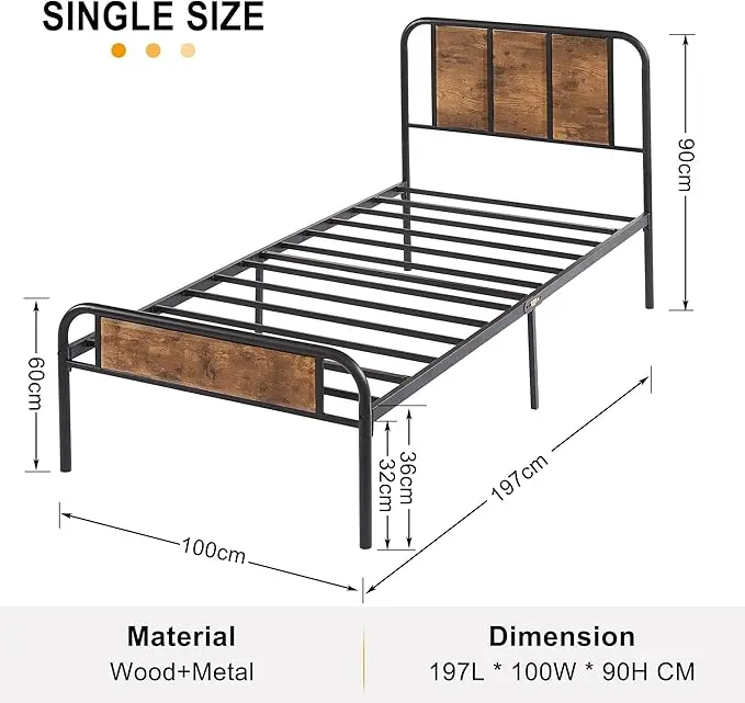 Linda Metal Platform Bed - Image 5