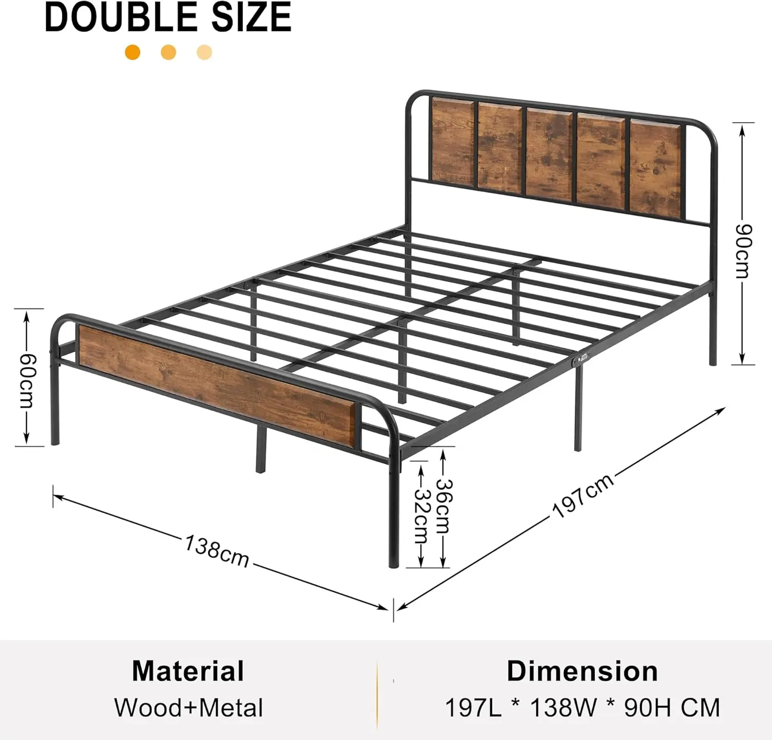 Linda Metal Platform Bed - Image 6