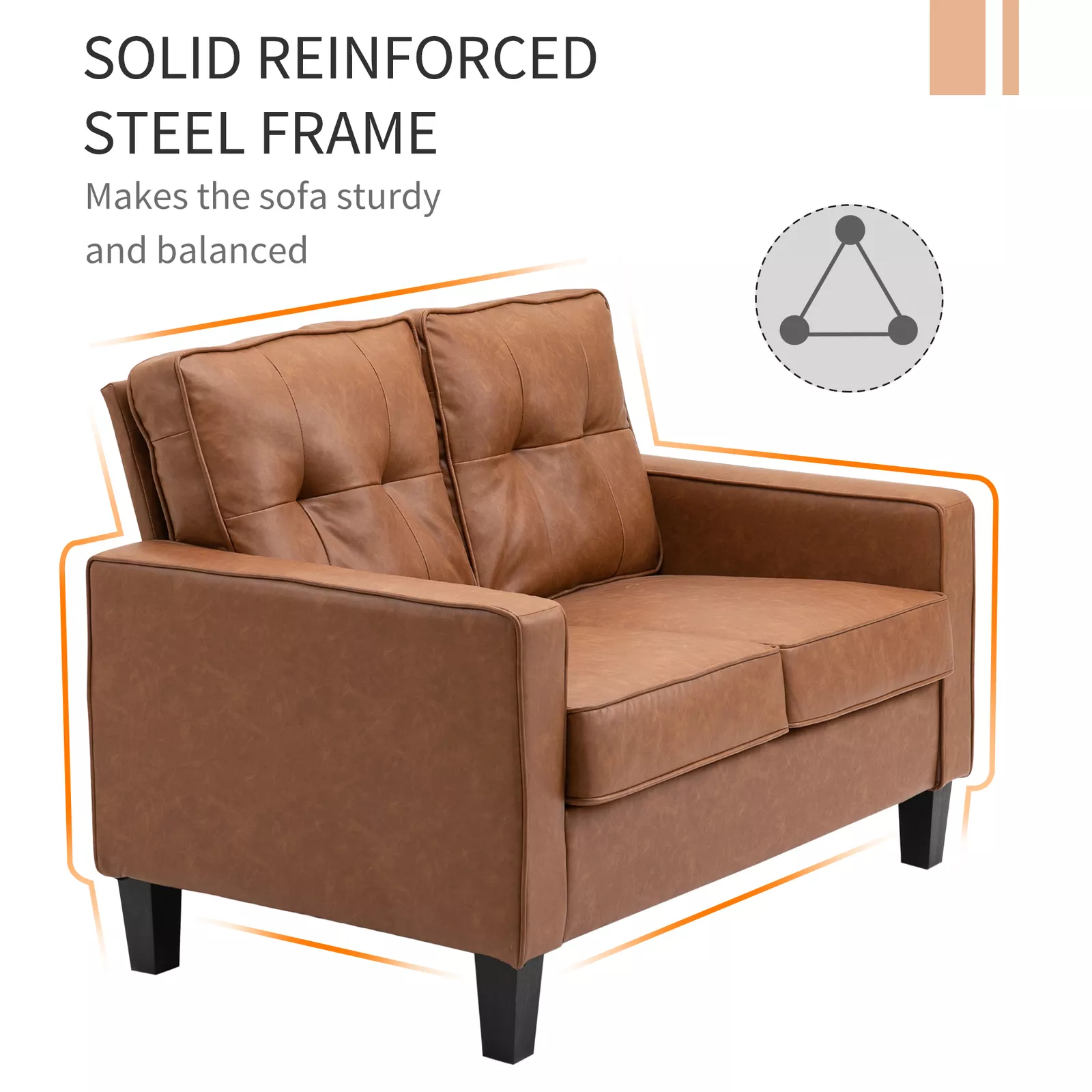 Lloyd Leather Loveseat Sofa - Image 5