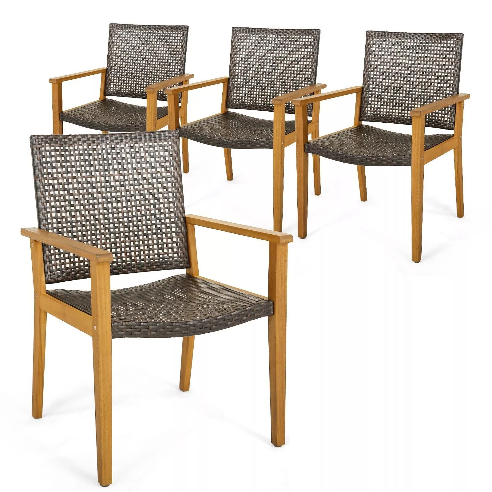Lopez Rattan Garden Chair (Set of 4) - Image 2