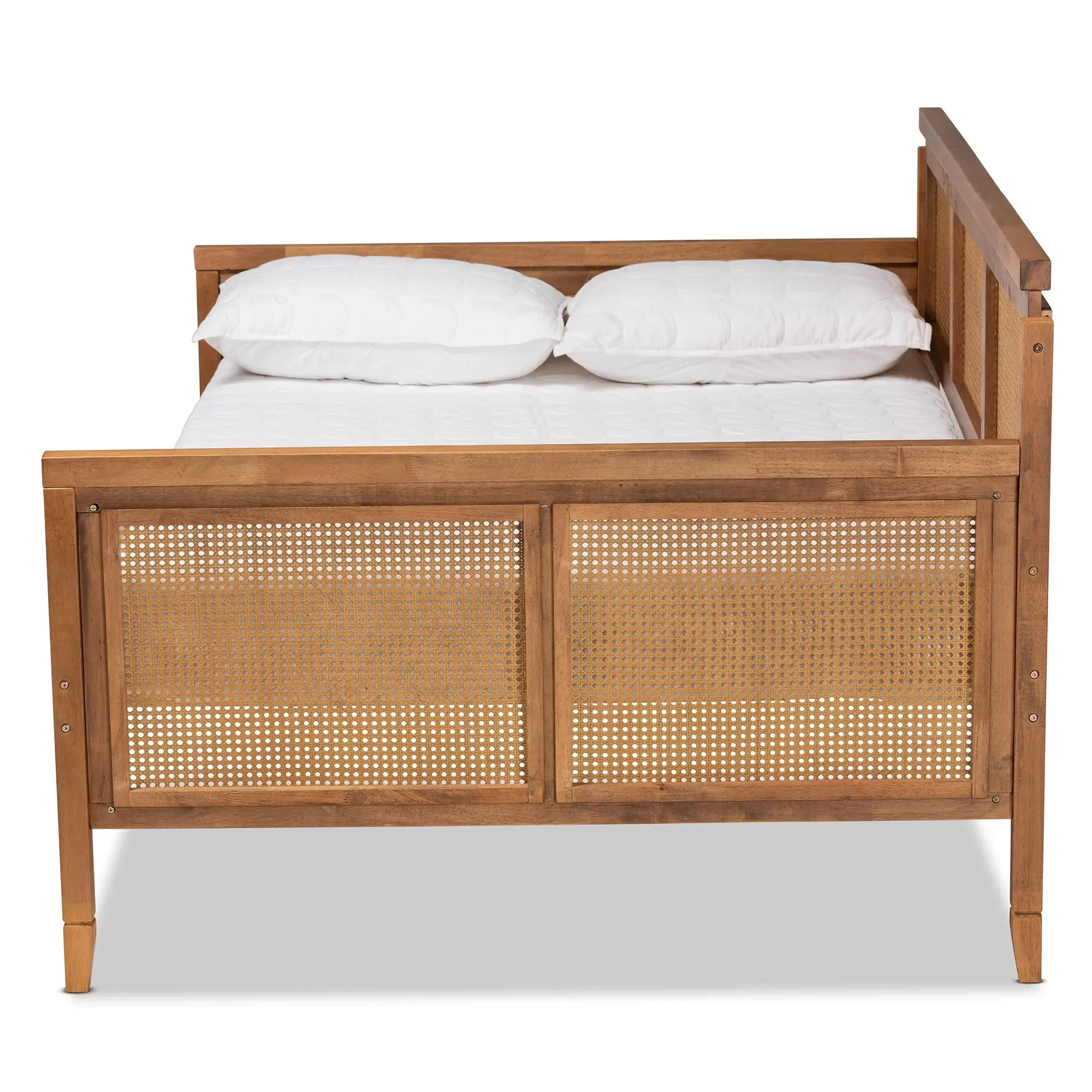 Louie Full Wooden Rattan Daybed - Image 4