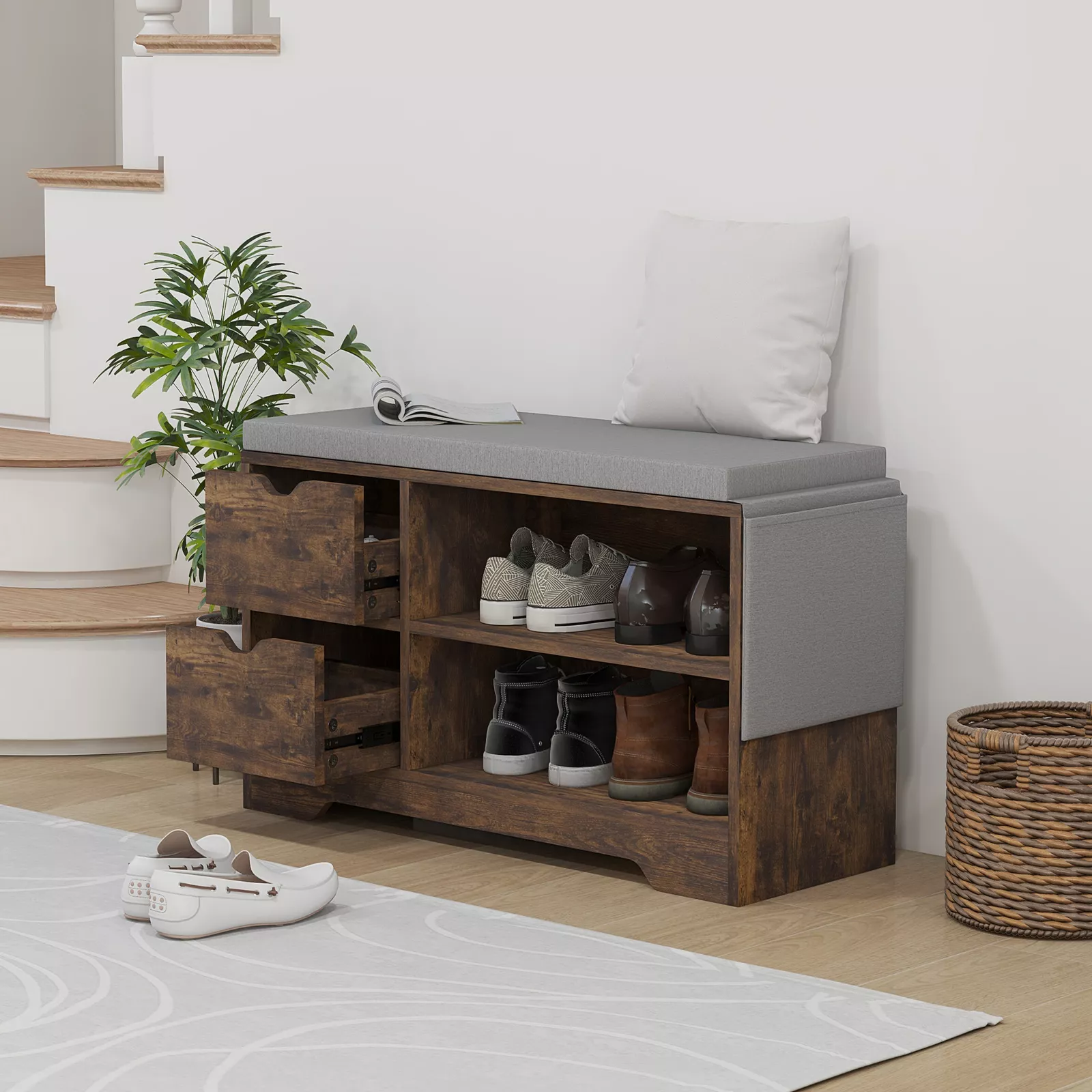 Louis Entryway Storage Bench