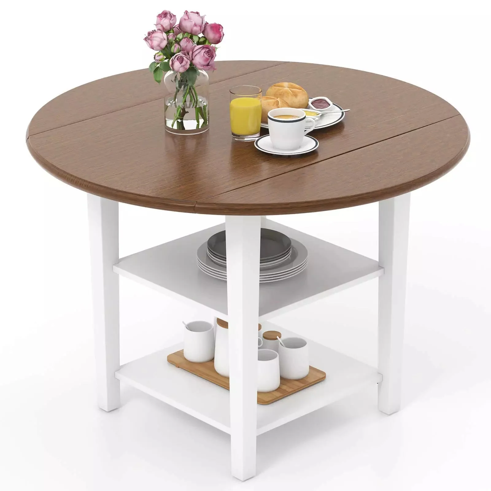 Lowe Round Drop Leaf Dining Table - Image 2