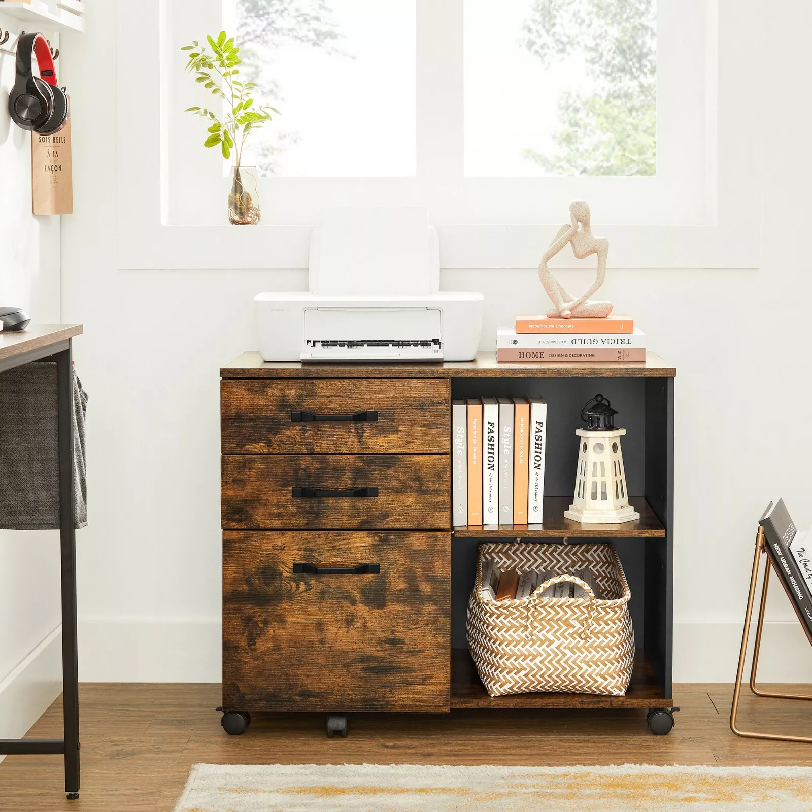 Luisa Wide 3 Drawers Office Filing Storage Cabinet - Image 3