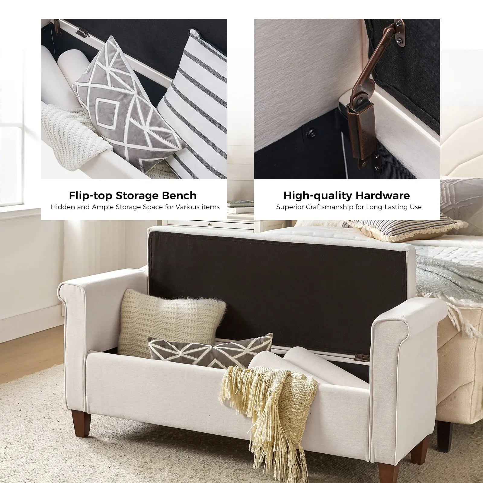 Lula Ottoman Storage End Bed Bench - Image 4