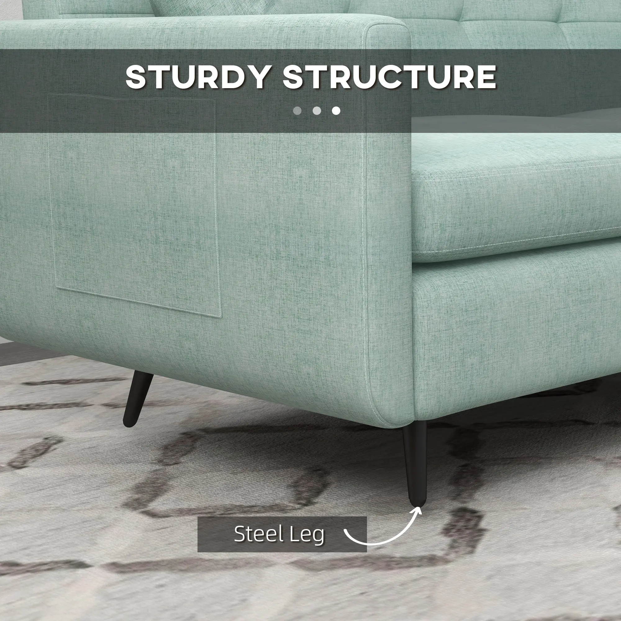 Lyndon Small 2 Seater Loveseat Sofa - Image 5