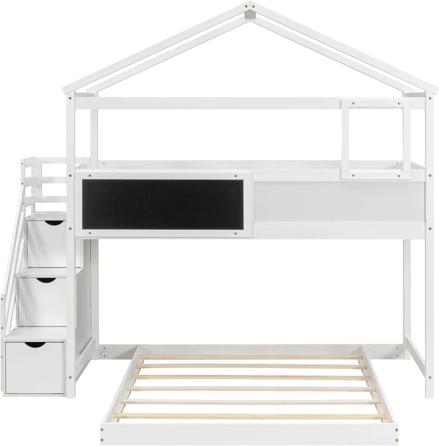 Lyra Twin Over Full Kids Bunk Bed With Stairs - Image 5