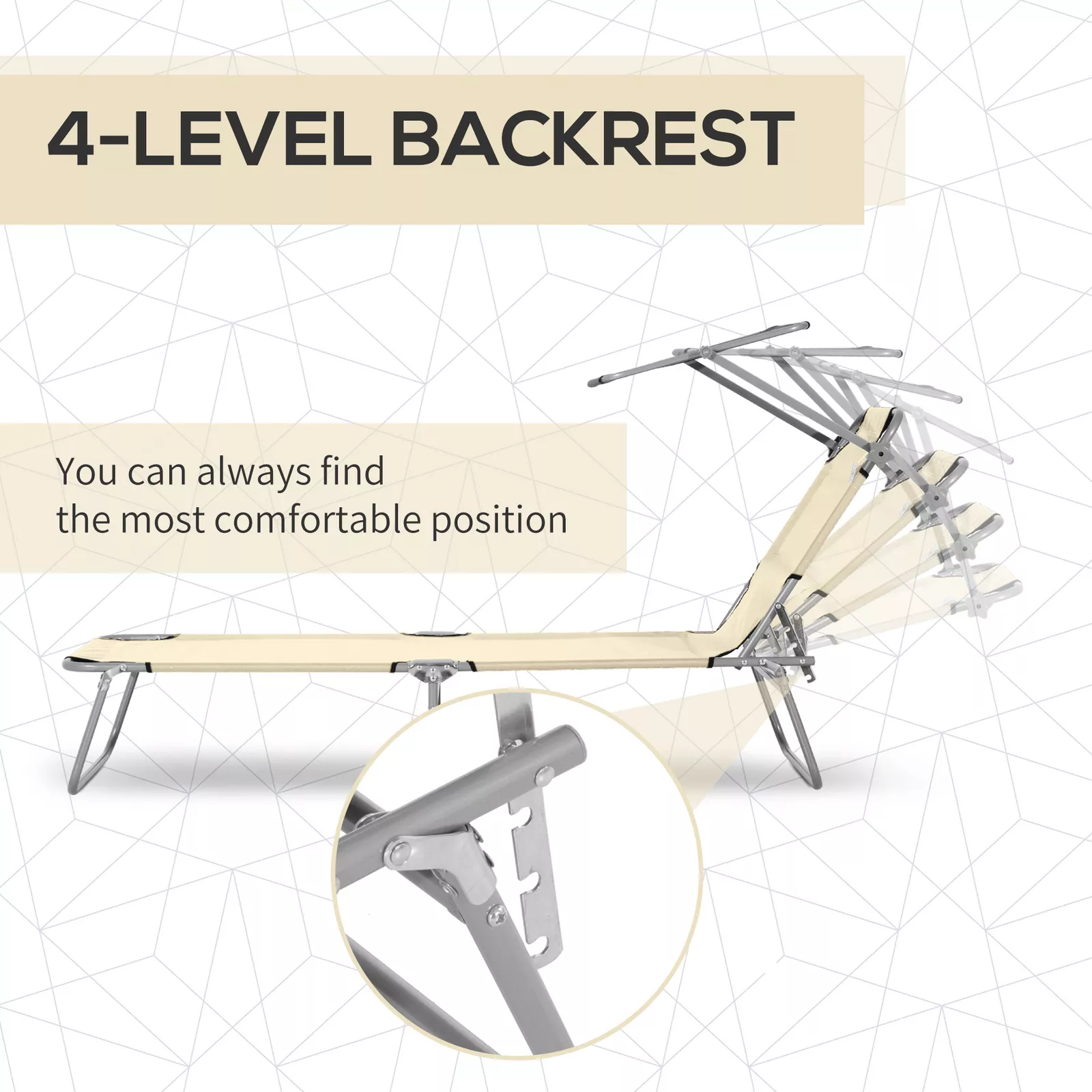 Macias Portable Outdoor Lounge Chair - Image 3