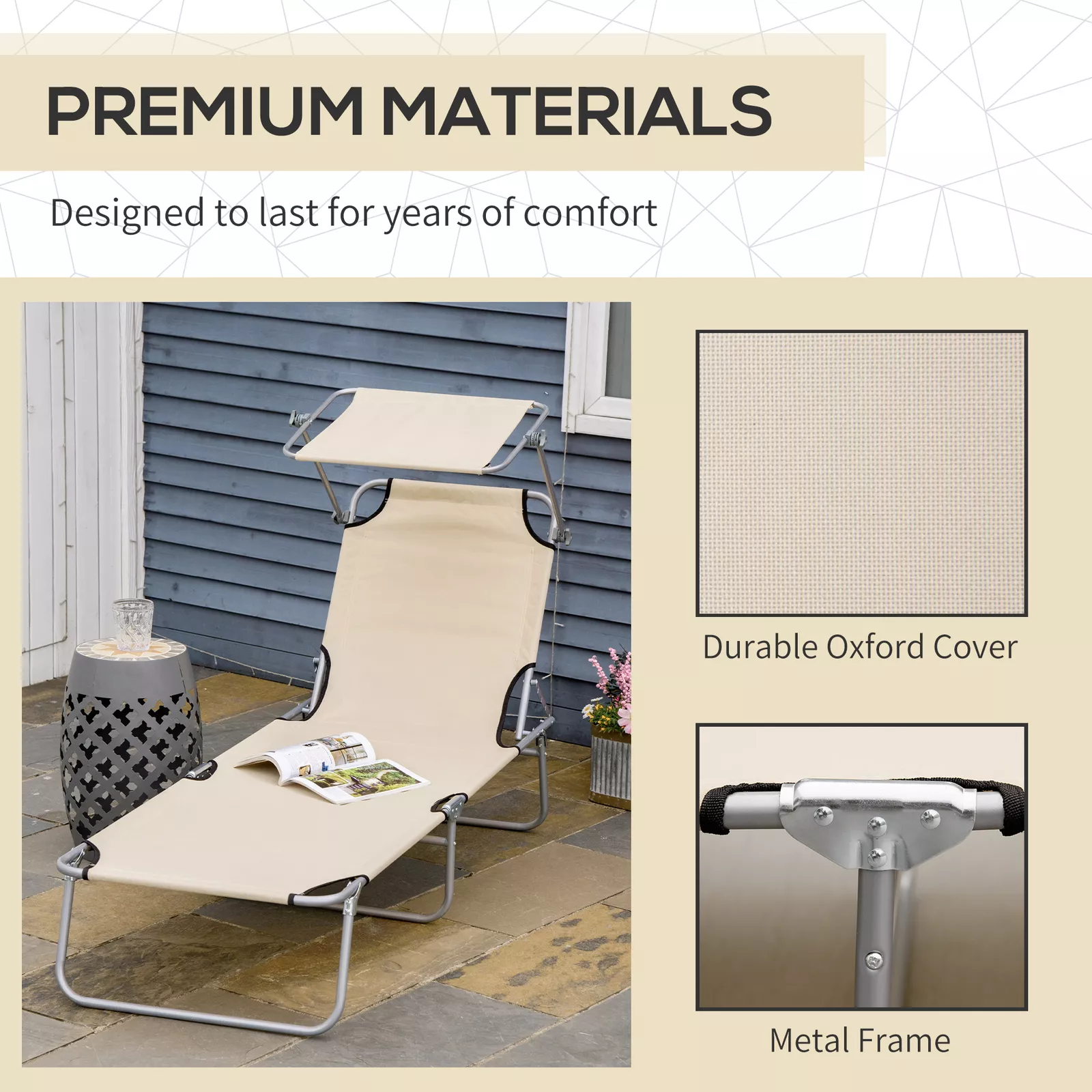 Macias Portable Outdoor Lounge Chair - Image 5
