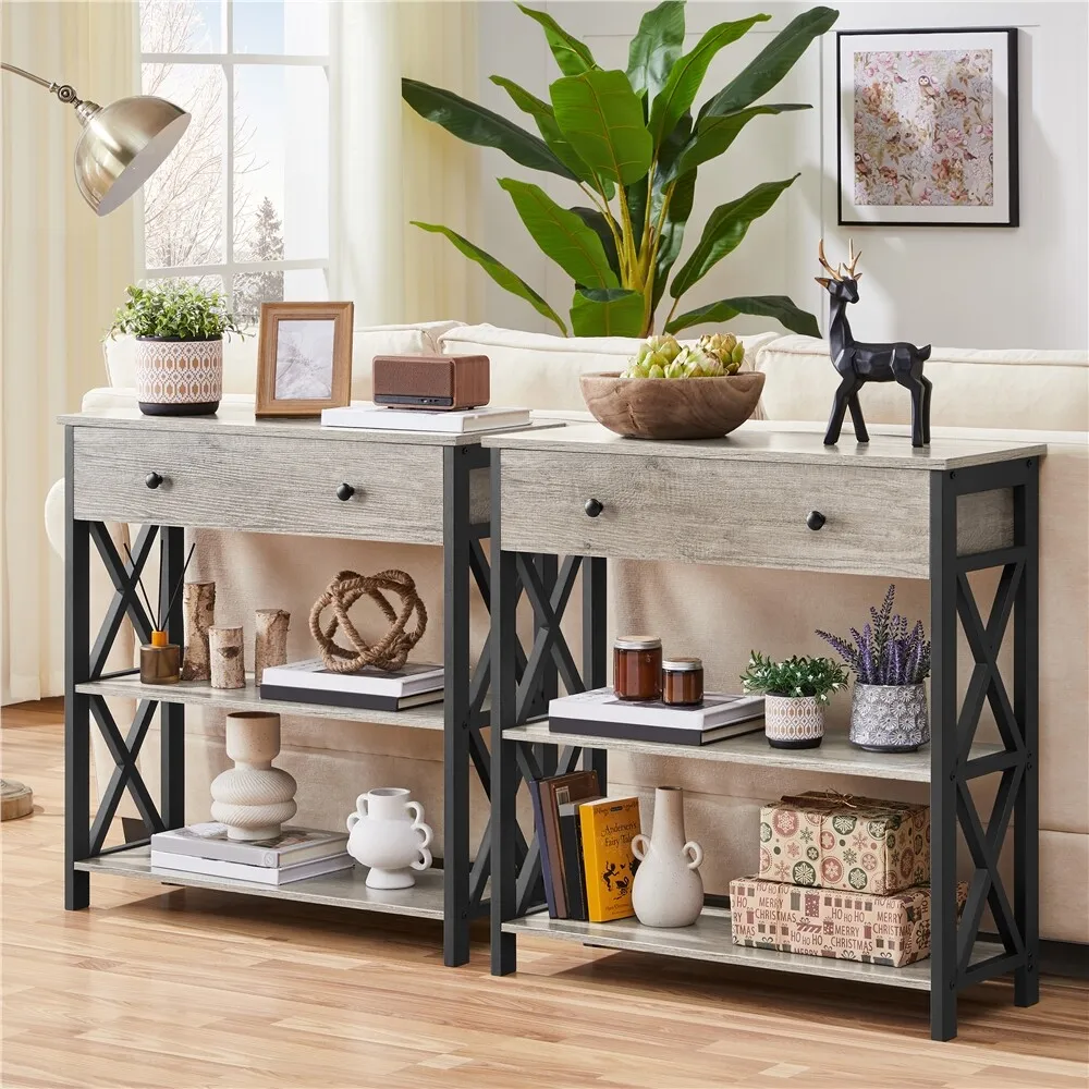 Marion Narrow Hallway Console Table With Drawer - Image 2