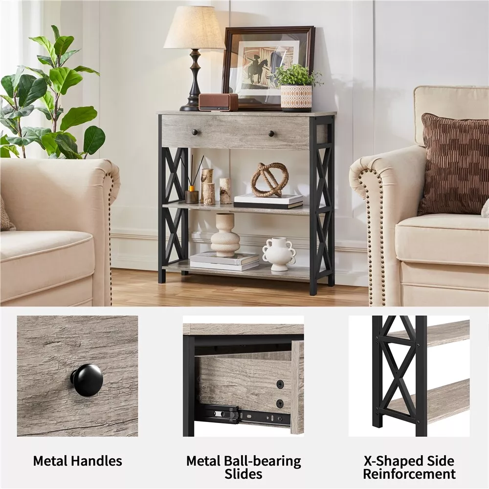 Marion Narrow Hallway Console Table With Drawer - Image 6